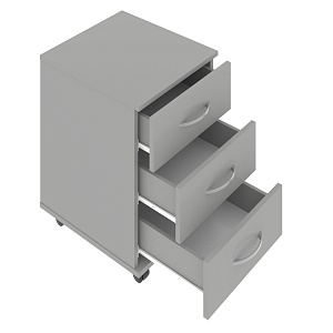 Тумба мобильная SIMPLE SC-3M.1, серый, 41.2х45х56.6 см